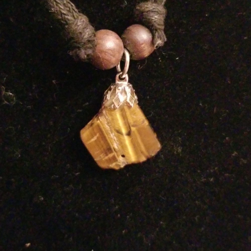 UNISEX Tigers Eye stone necklace - Picture 2 of 5